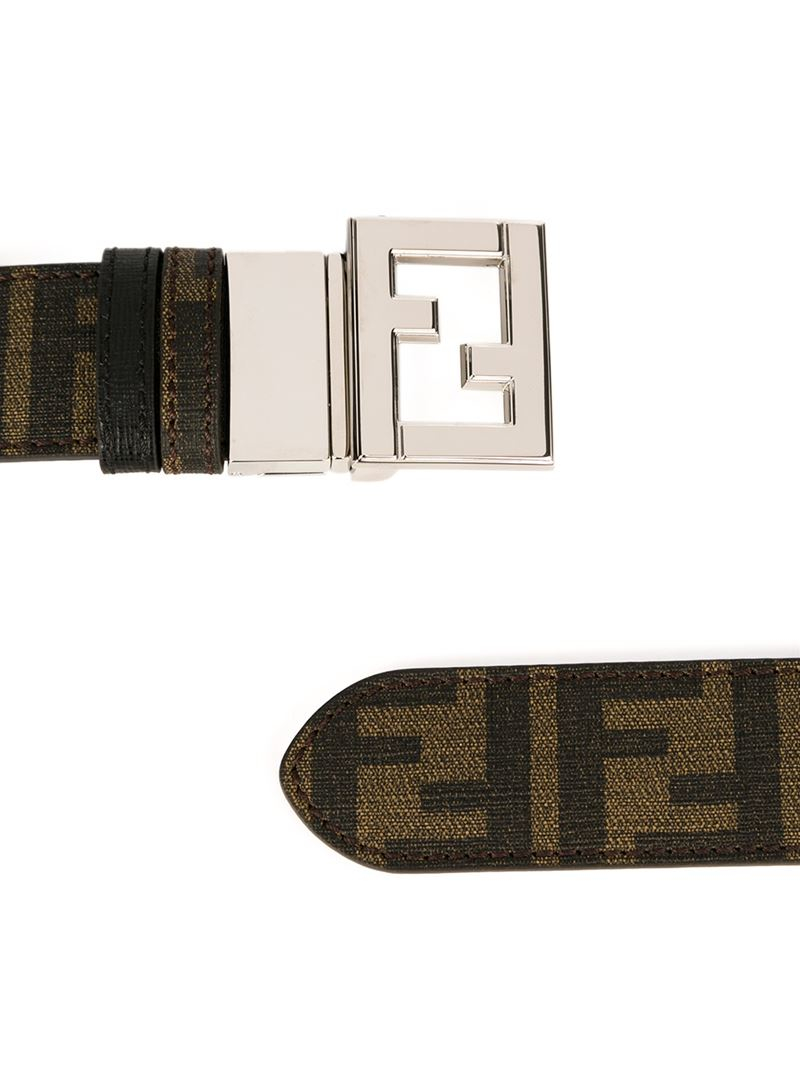 Fendi Ff Logo Belt in Brown for Men | Lyst