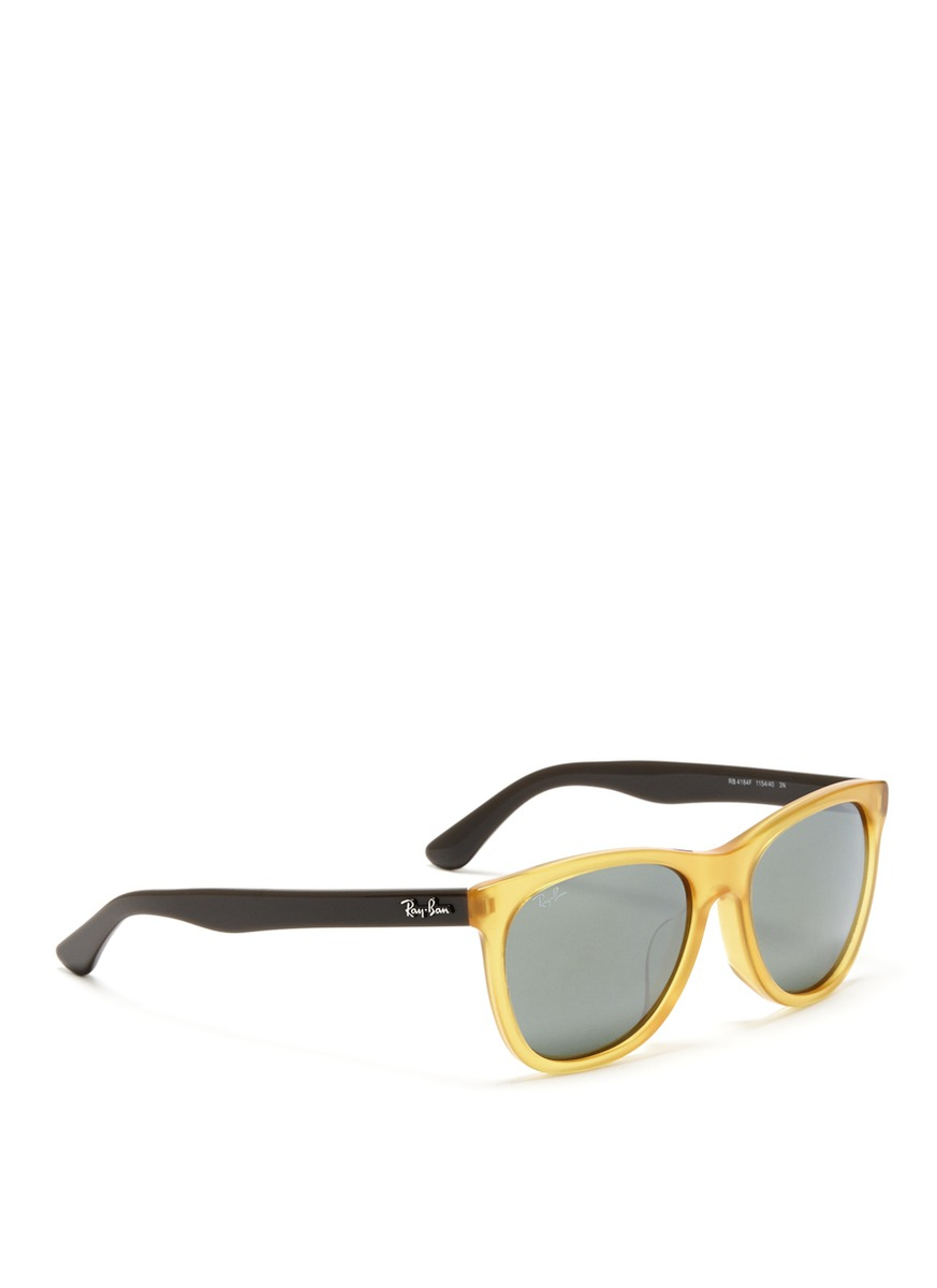 Ray Ban Original Wayfarer Colourblock Acetate Sunglasses In Yellow Lyst 8237