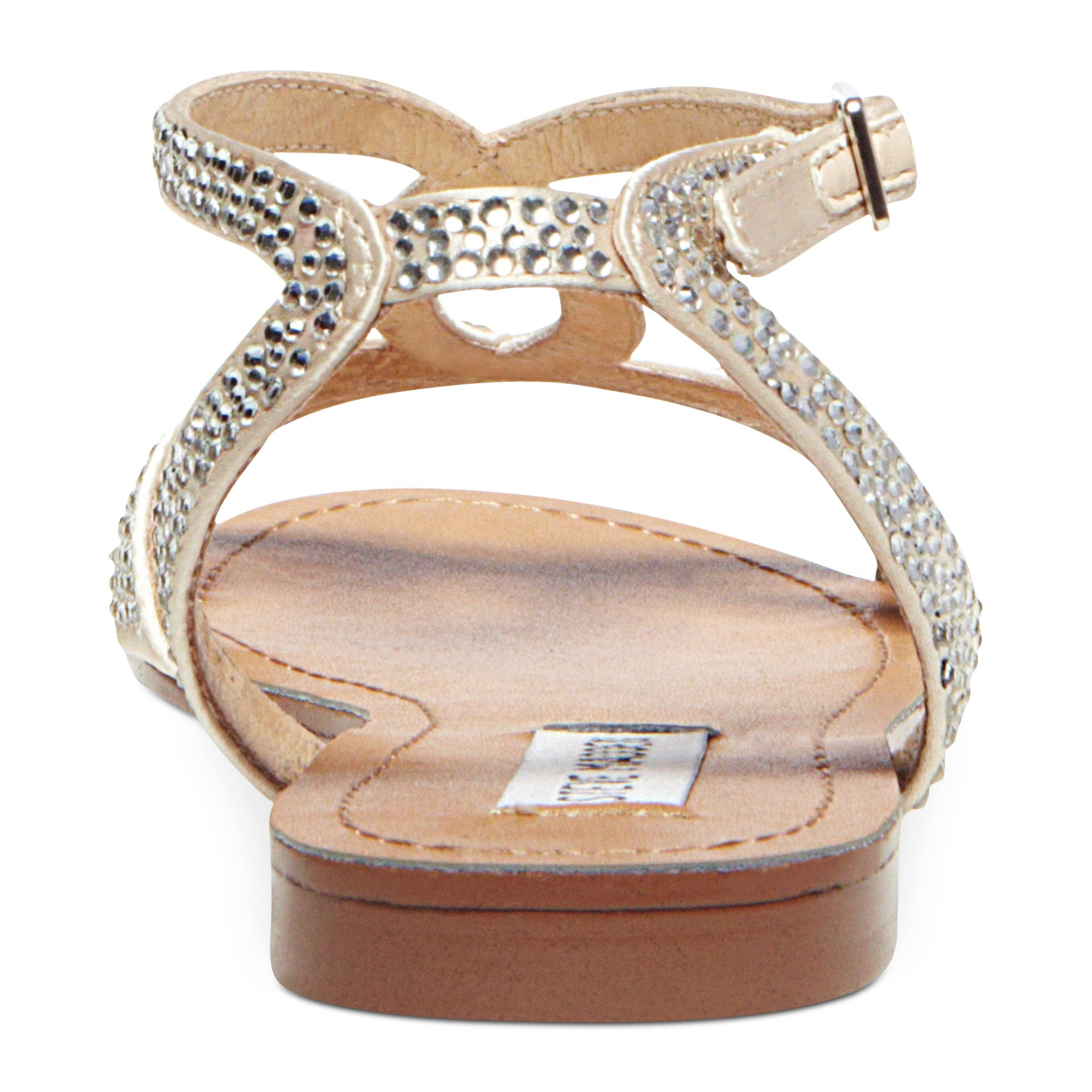 Steve madden Women'S Starrz Flat Sandals in Silver (Silver Multi) | Lyst
