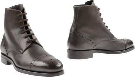 Fini Firenze Calfskin Ankle Boots in Brown for Men (Dark brown) | Lyst