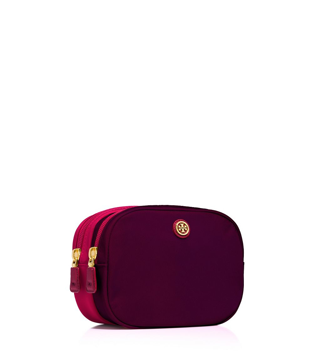 prada authentic handbags - Tory burch Travel Nylon Double-Zip Cosmetic Case in Red (CABERNET ...