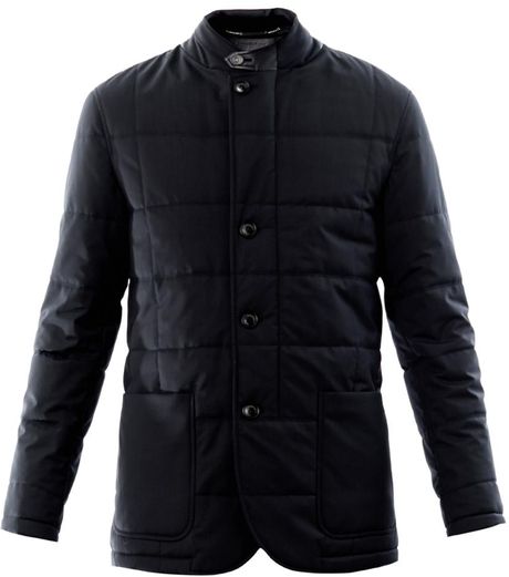 Ermenegildo Zegna Quilted Wool Jacket in Blue for Men | Lyst