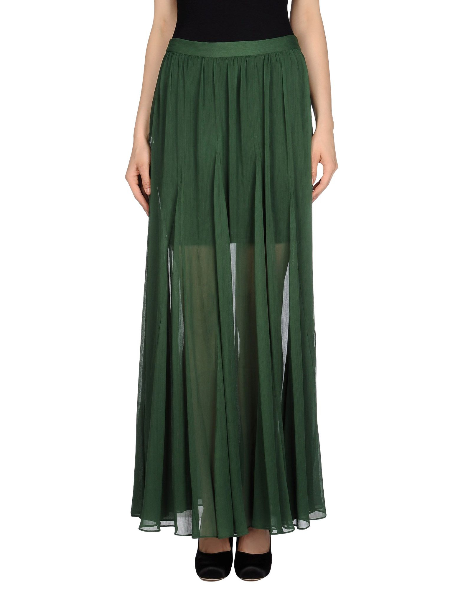 Alice + olivia Long Skirt in Green | Lyst