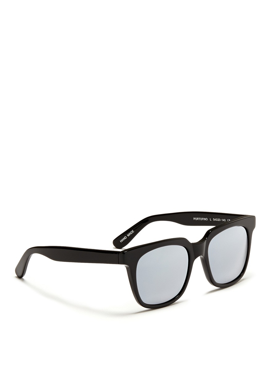 Lyst Ross And Brown Portofino Acetate Square Sunglasses In Black For Men