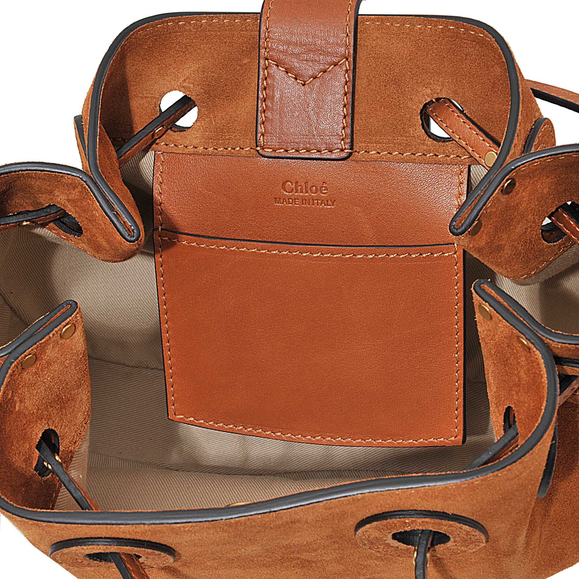 handbags chloe online - Chlo Inez Small Drawstring Bag in Brown | Lyst