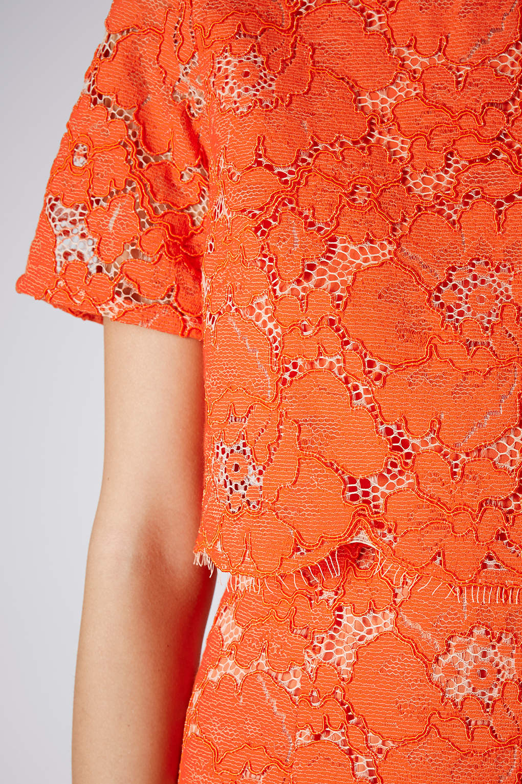 topshop orange dress