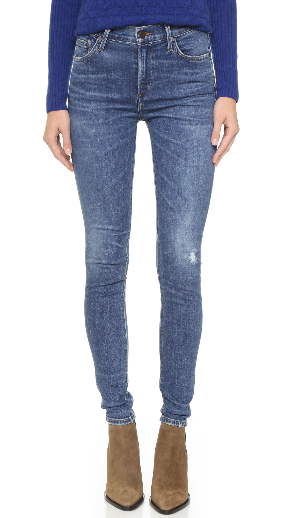 Lyst - Citizens of humanity Rocket High Rise Skinny Jeans in Blue