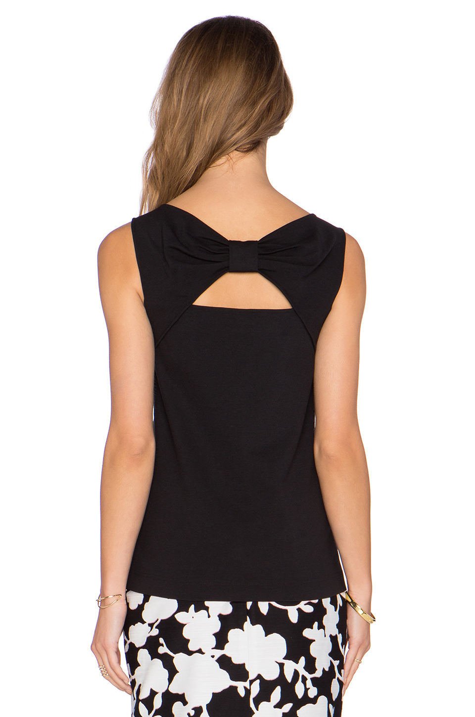 Lyst - Kate Spade New York Bow Back Top in Black