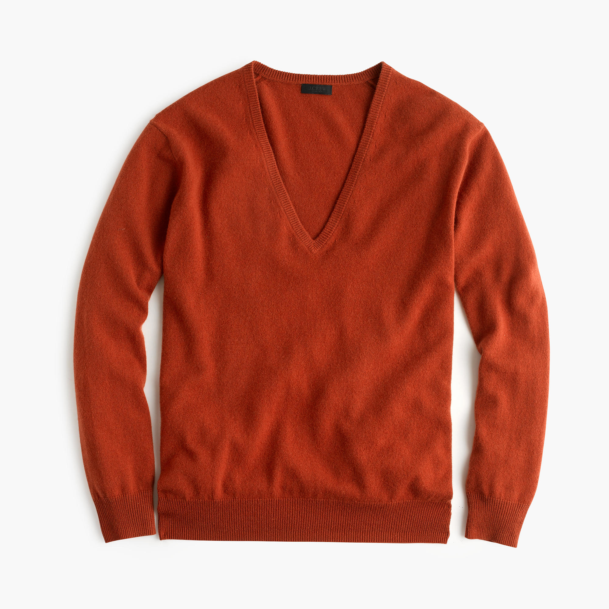 J.crew Collection Cashmere Boyfriend V-neck Sweater in Brown (warm ...