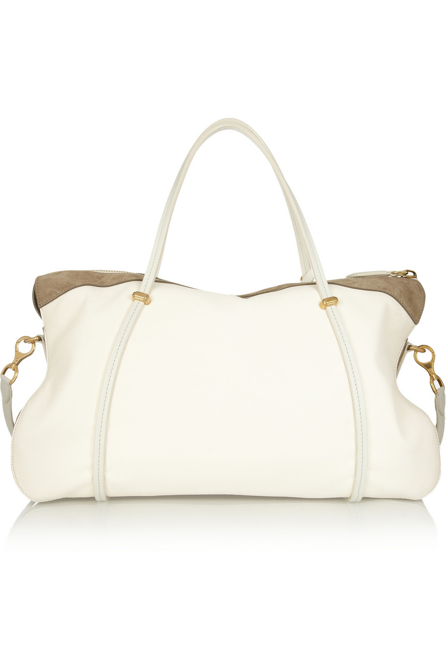 Lyst - Nina Ricci Ballet Leather And Suede Shoulder Bag in White