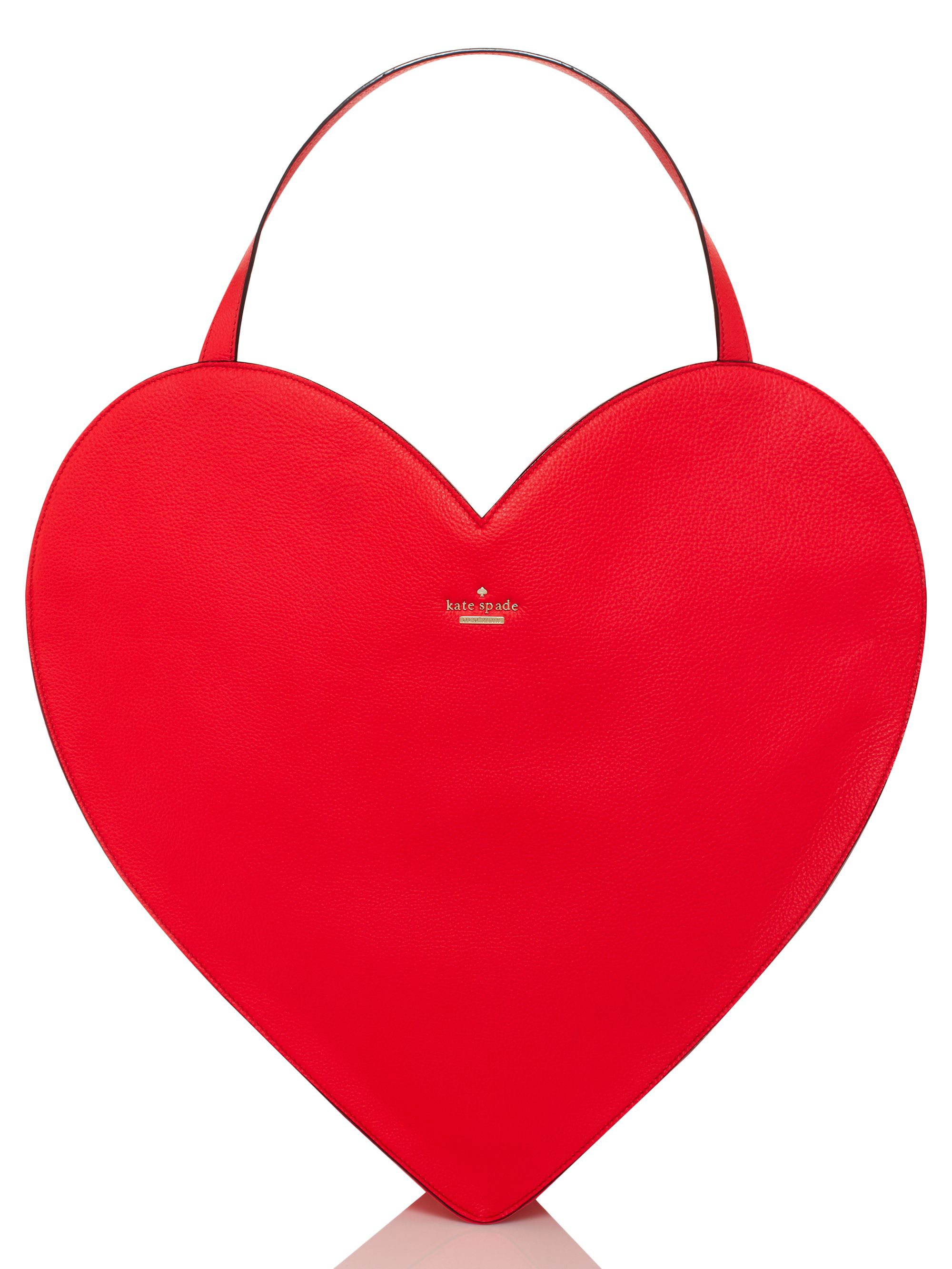 Kate spade new york Love Birds Heart Tote in Red | Lyst