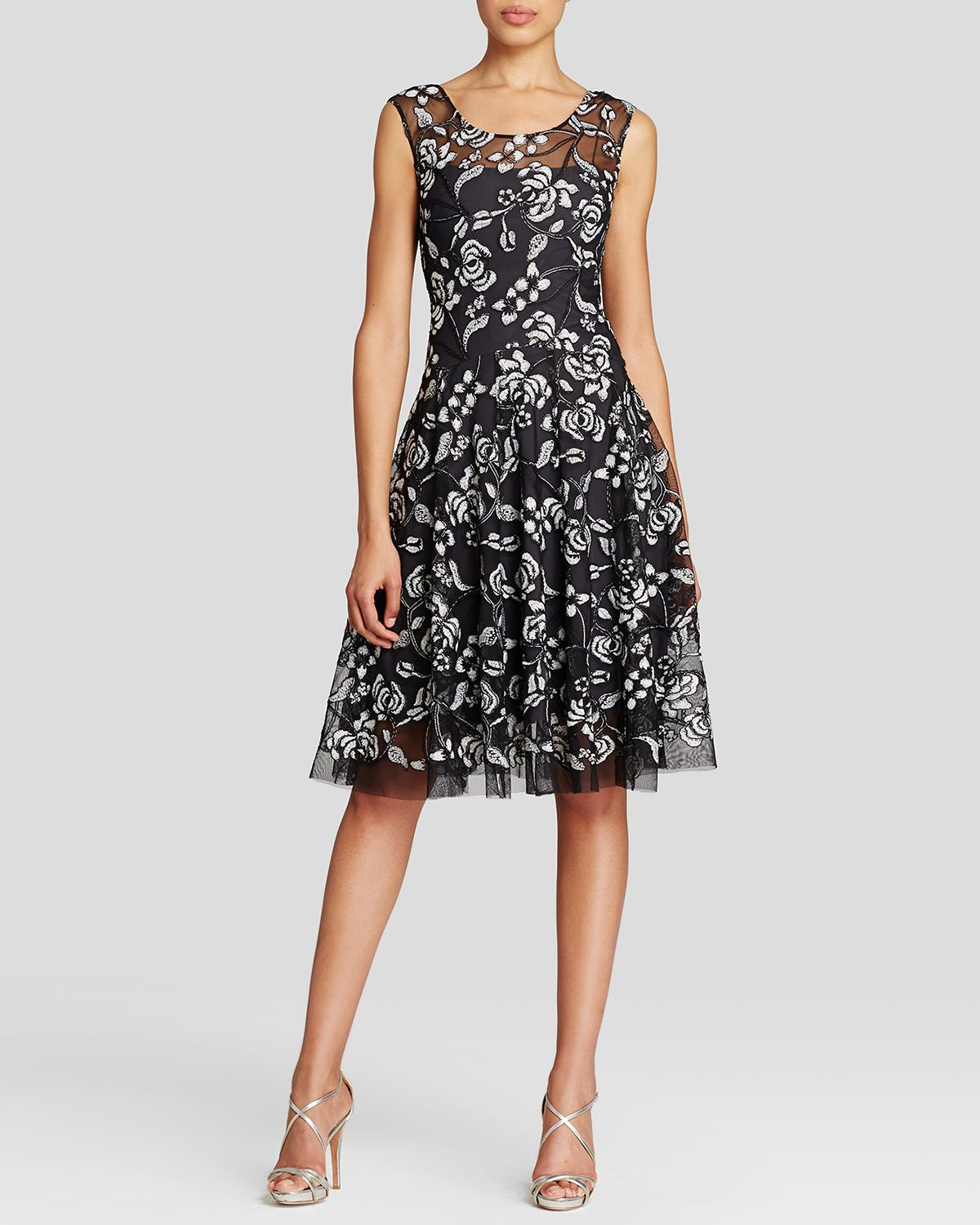 Black and Ivory Bloomingdale's Dress
