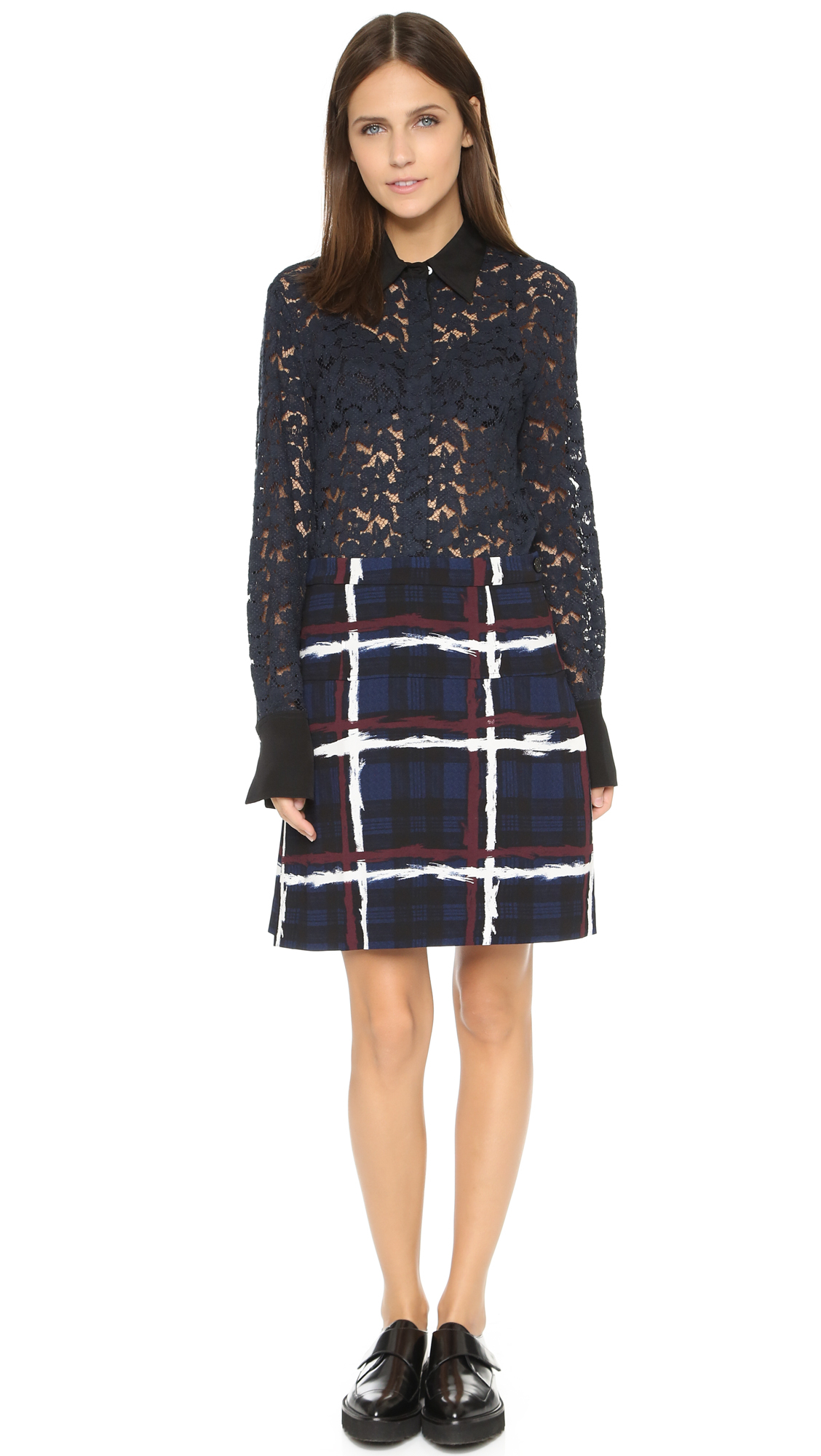 Marc by marc jacobs Chalky Tartan Crepe Dress - Gettysburg Blue ... Marc by marc jacobs Chalky Tartan Crepe Dress - Gettysburg Blue ...