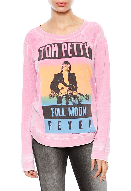 Chaser Tom Petty Full Moon Fever Reverse Shoulder Sweatshirt in Pink ...