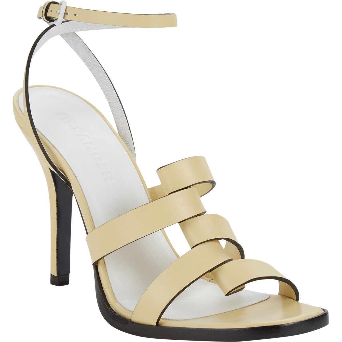 Lyst Jil sander Foldoverstrap Anklestrap Sandals in Yellow