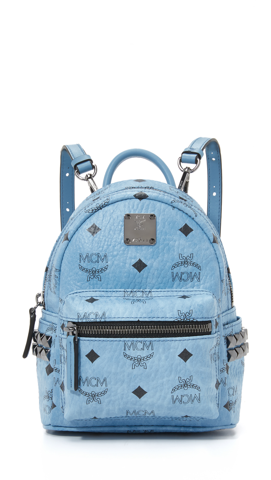 Lyst Mcm Side Stud Baby Backpack In Blue Gallery