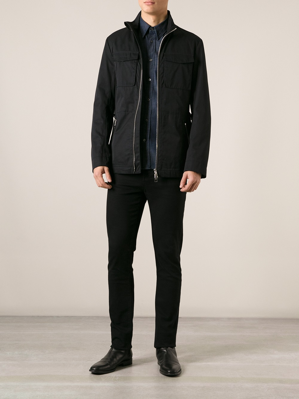 Lyst Ferragamo Buckle Strap Jacket in Black for Men