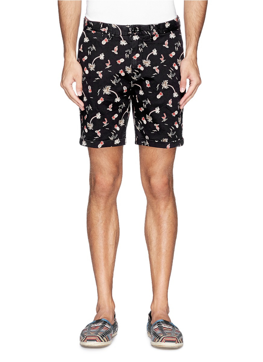 Scotch & Soda Mexican Tropical Print Chino Shorts for Men - Lyst