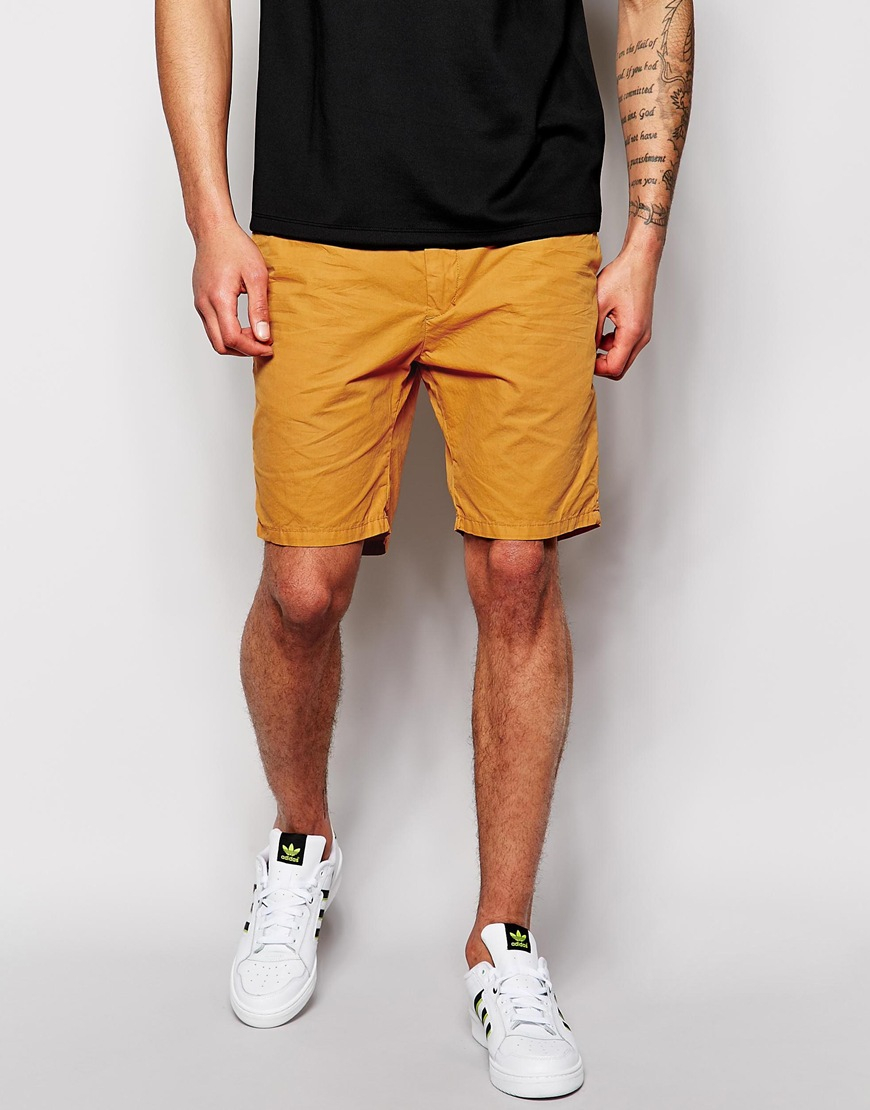 tan chino shorts