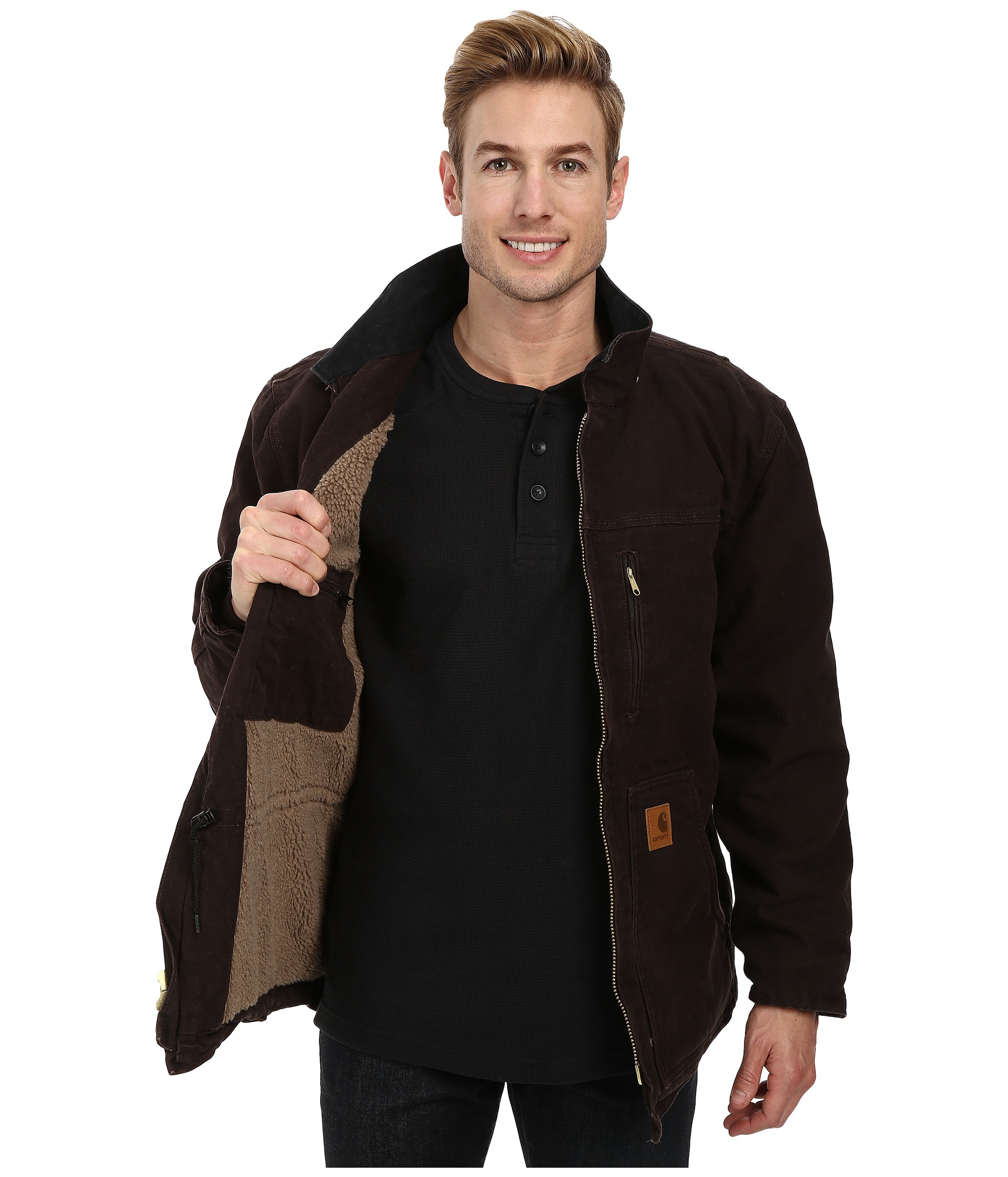 Carhartt Sandstone Ridge Coat in Brown for Men | Lyst