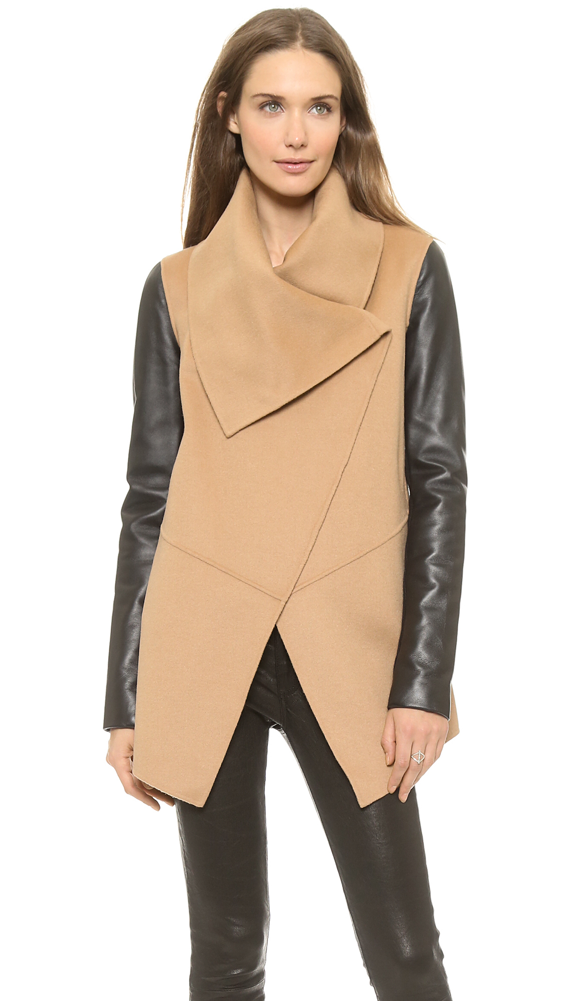 Lyst Mackage Vane Wool Jacket Grey In Natural Gallery