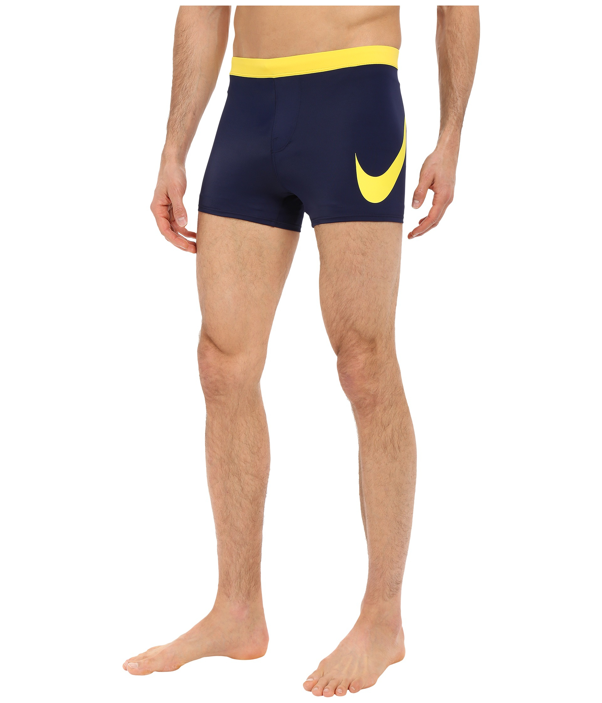 Nike Metro Big Swoosh Square Leg Swim Trunk in Blue for Men | Lyst
