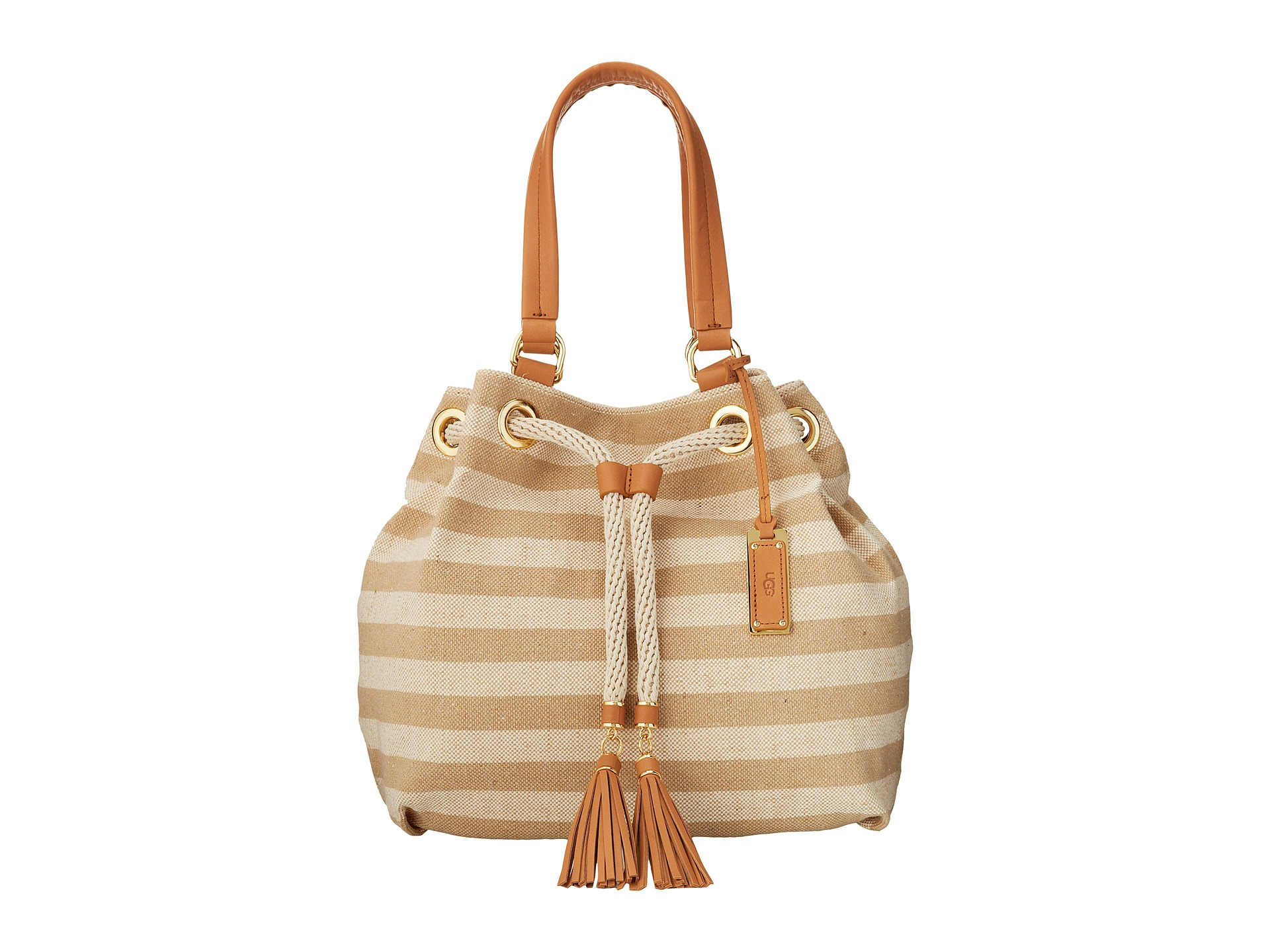 UGG Bags Devan Tote White/Walnut - Handbags UGG Bags Devan Tote White/Walnut - Handbags