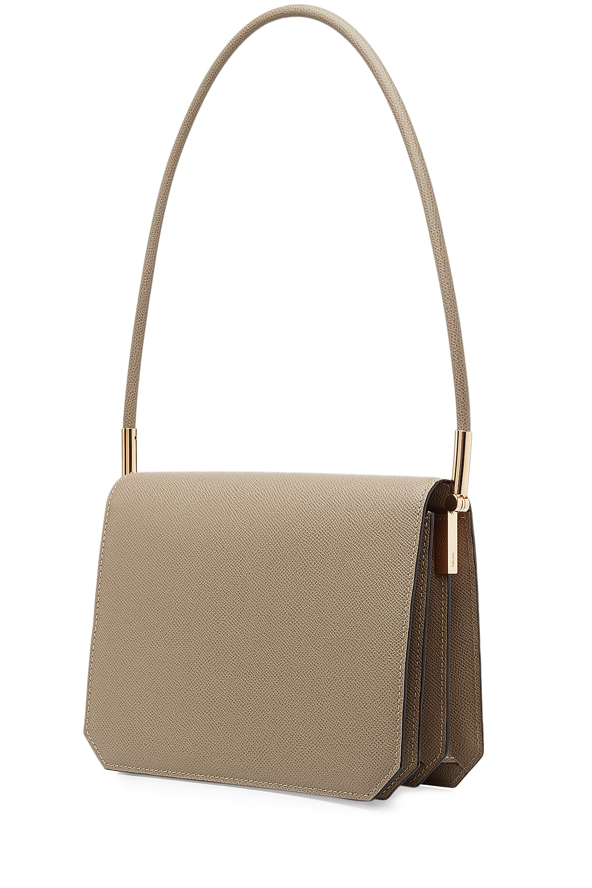 Valextra Fontana Leather Shoulder Bag - Beige in Natural | Lyst