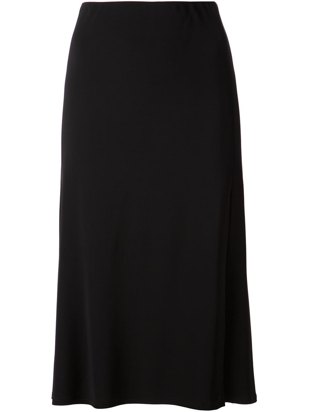 The Row Straight Cut Skirt in Black | Lyst