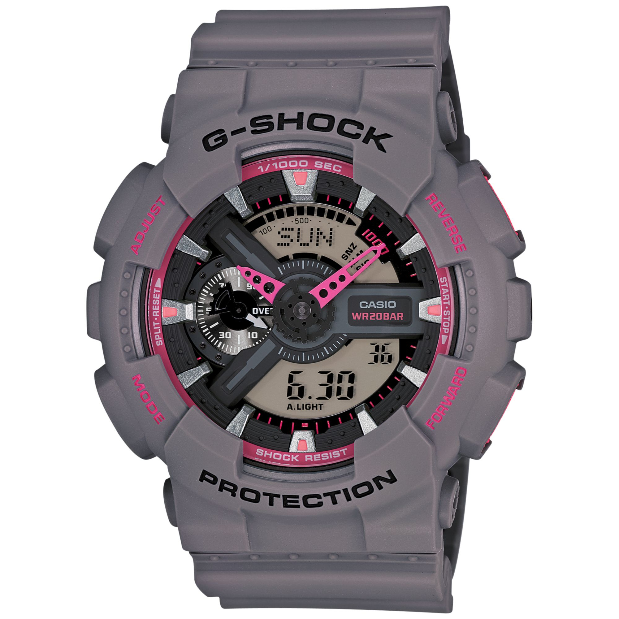 G-shock Men'S Analog-Digital Xl Gray Resin Strap Watch 55X51Mm Ga110Ts ...