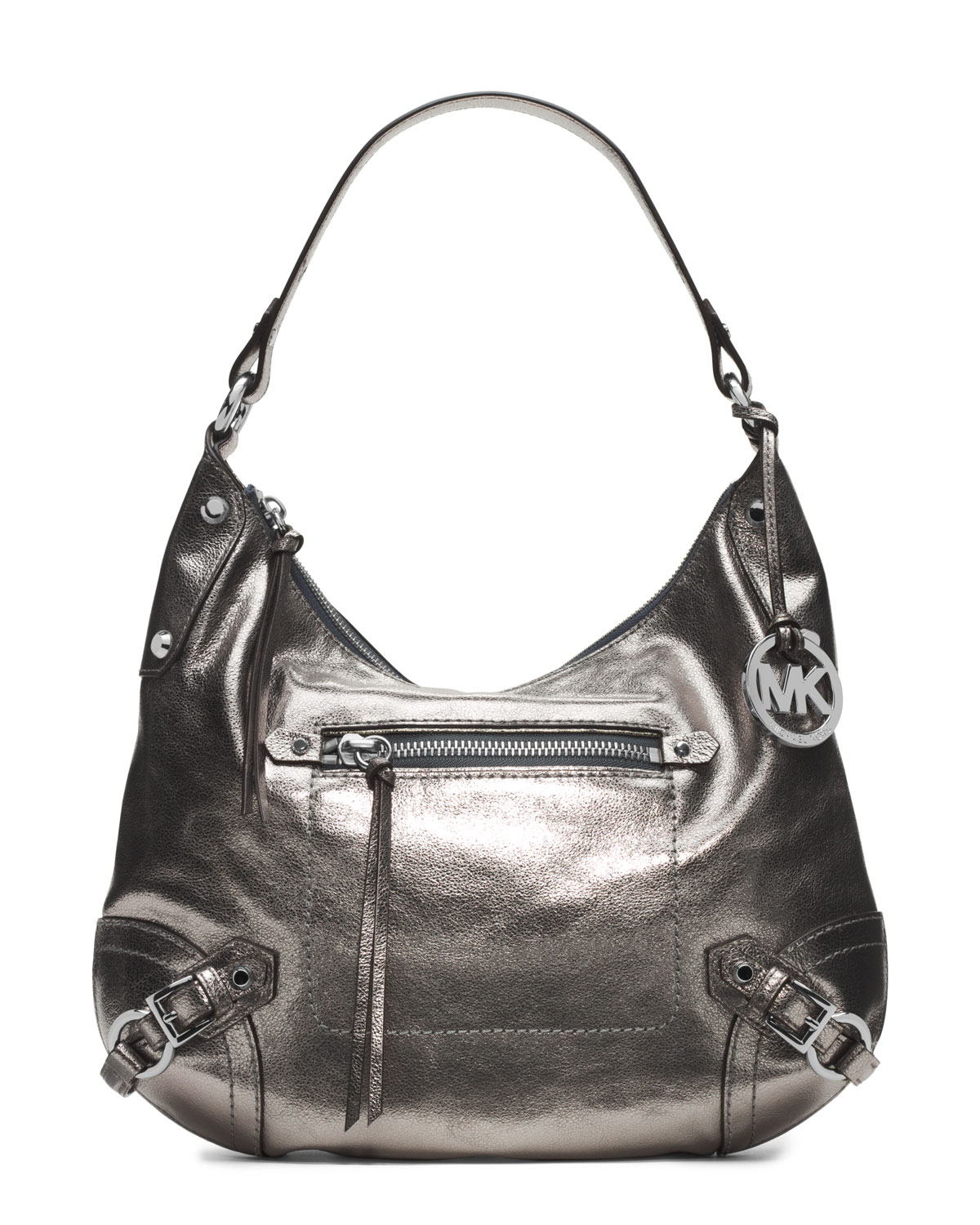 Lyst Michael Michael Kors Large Fallon Hobo Shoulder Bag Nickel in