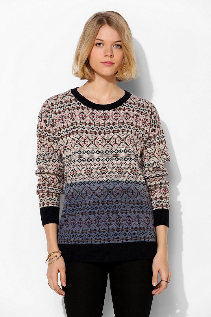 Urban outfitters Coincidence Chance Ombre Fair Isle Sweater in ...