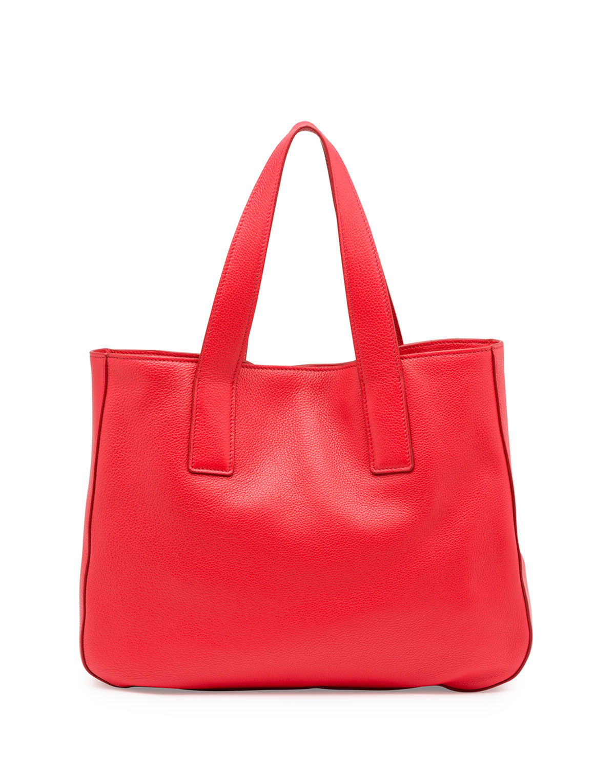 Prada Vitello Daino Leather Tote Bag in Red (LACCA) | Lyst