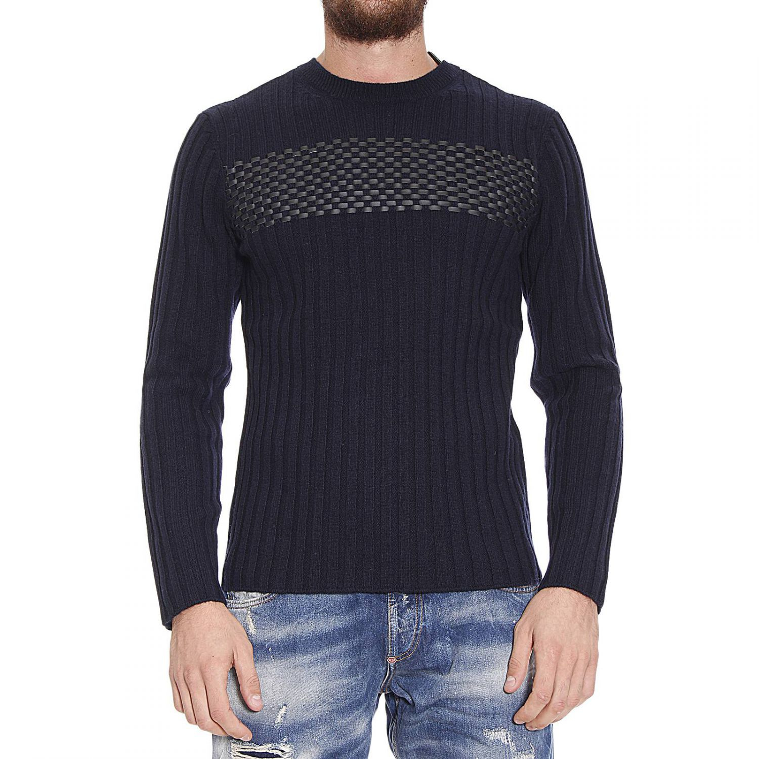 Emporio armani Sweater in Blue for Men | Lyst