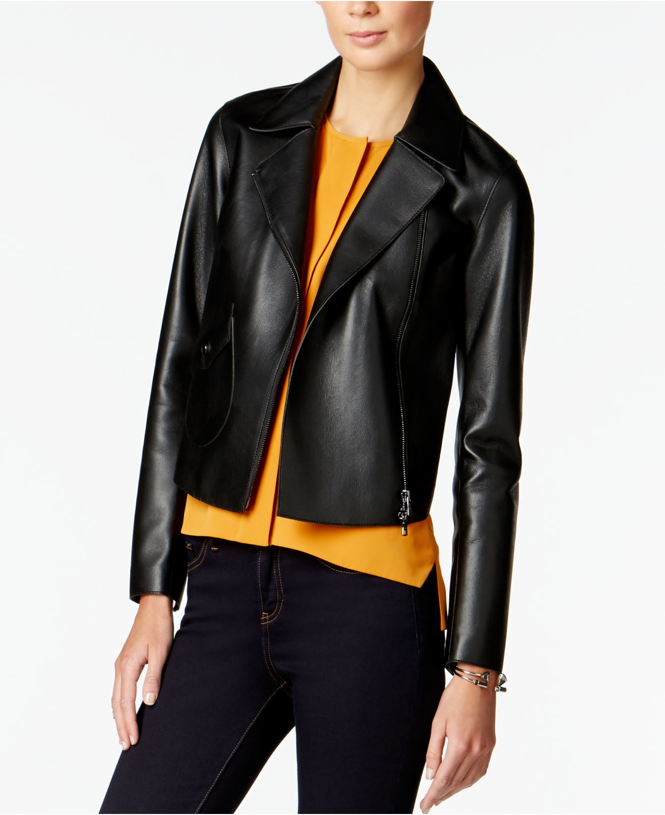 Faux Leather Moto Jacket Armani Exchange Cairoamani Com Armani Exchange Faux Leather Moto Jacket In Black Lyst