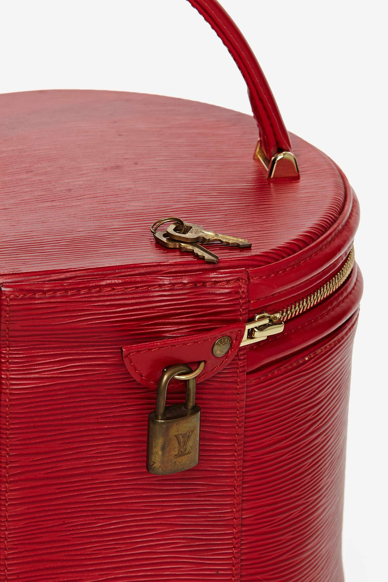 Nasty gal Vintage Louis Vuitton Cannes Leather Vanity Case in Red | Lyst
