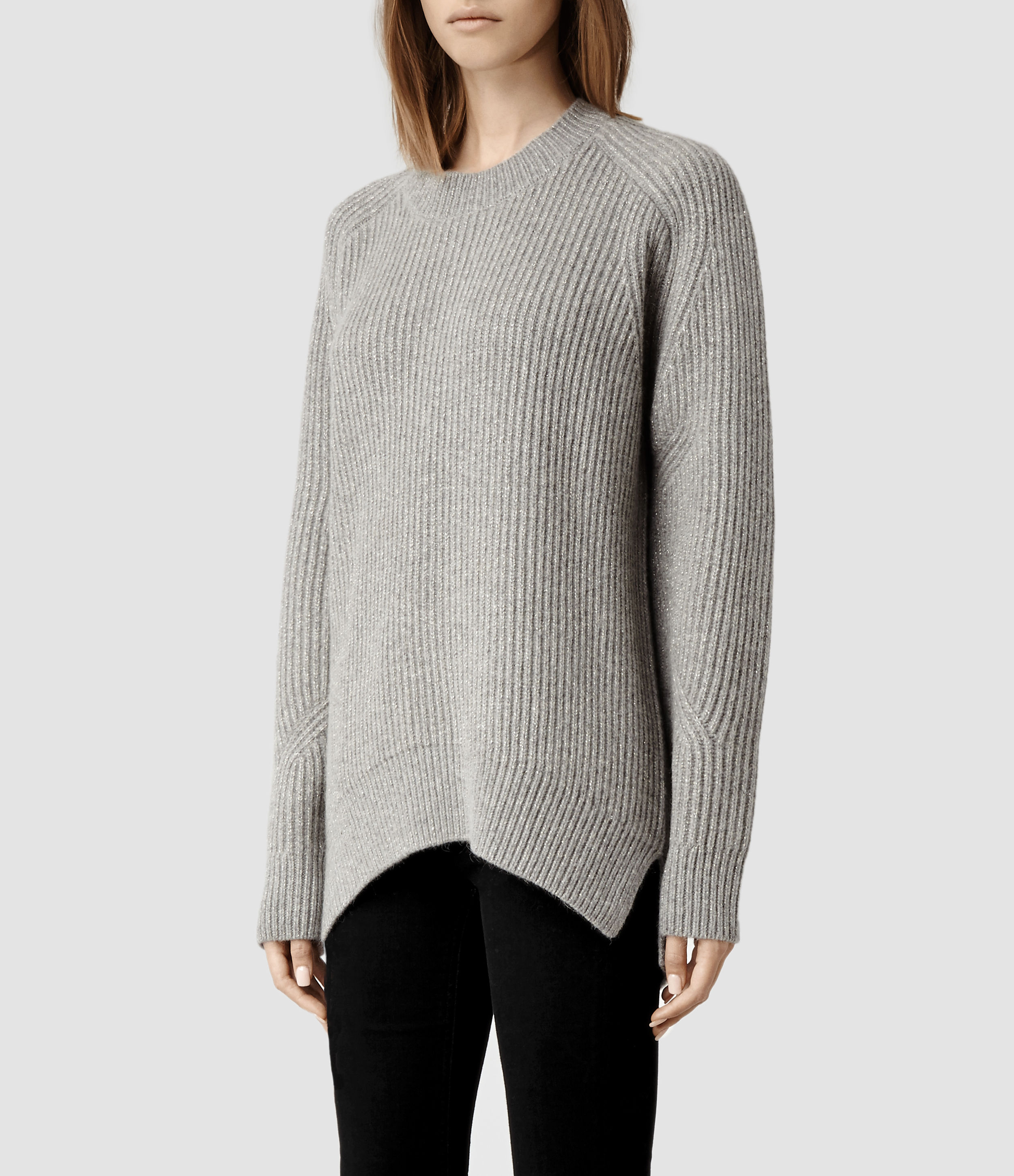 Lyst - AllSaints Walkon Sweater in Gray