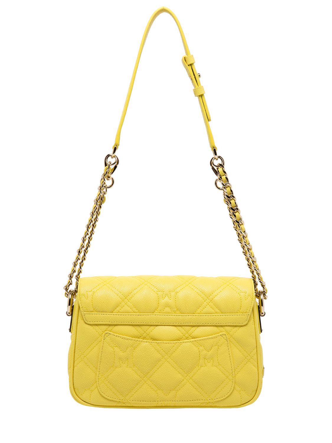 yellow leather shoulder bag