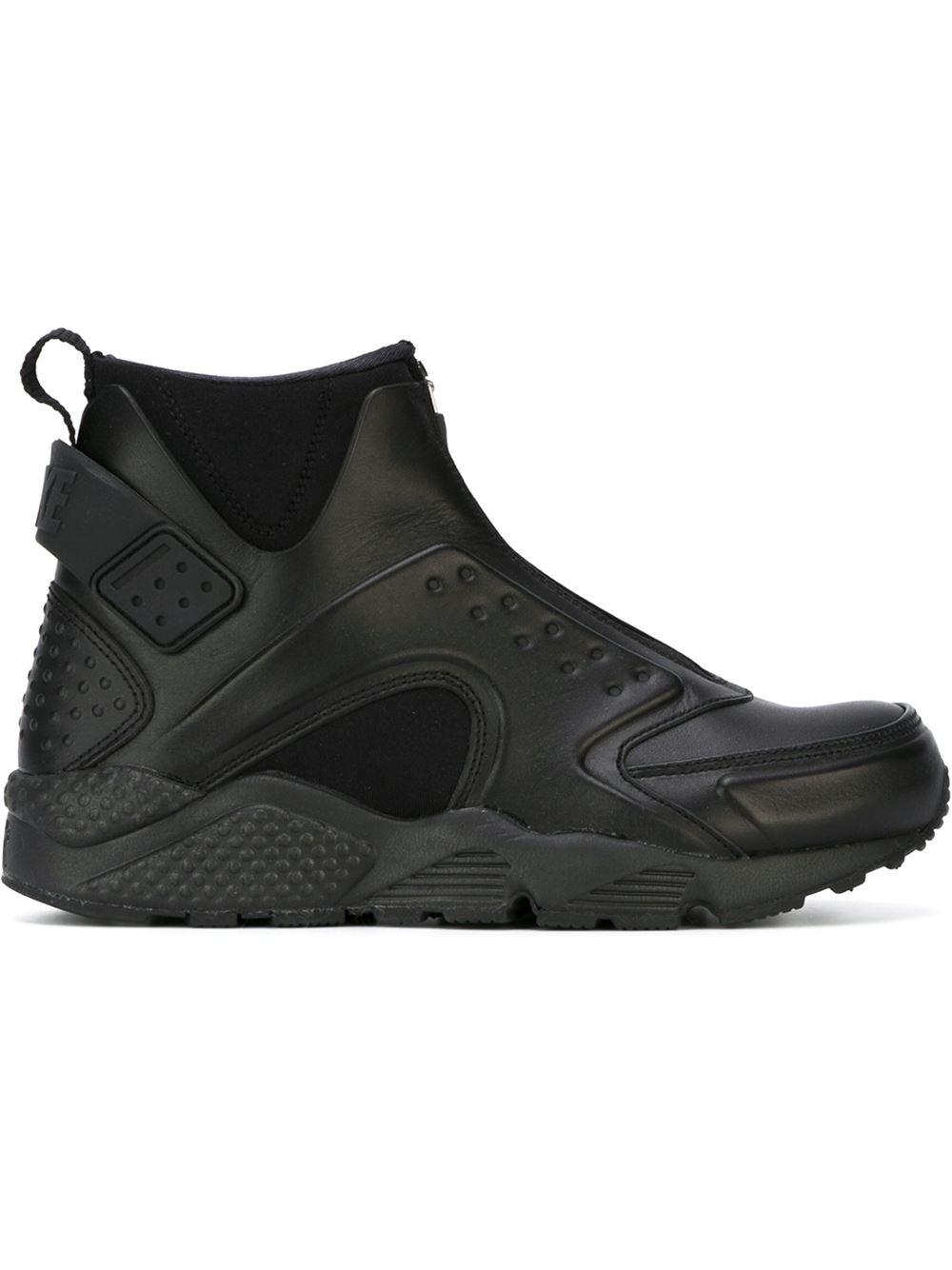 nike huarache high top black