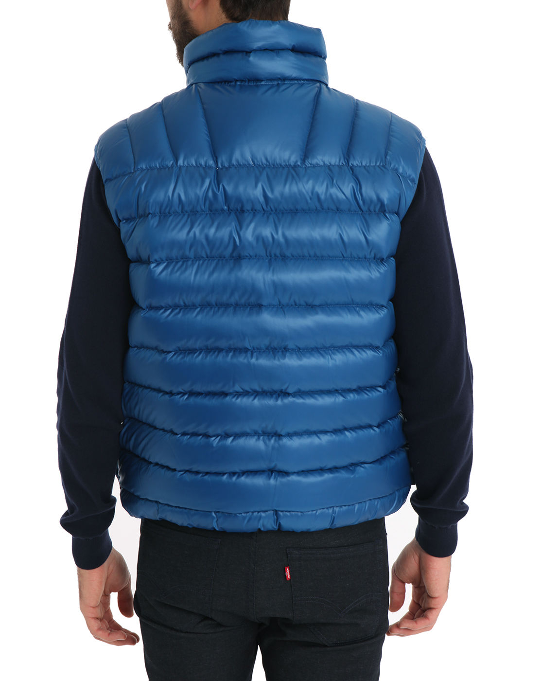 Lacoste Blue Sleeveless Puffer Jacket in Blue for Men Lyst