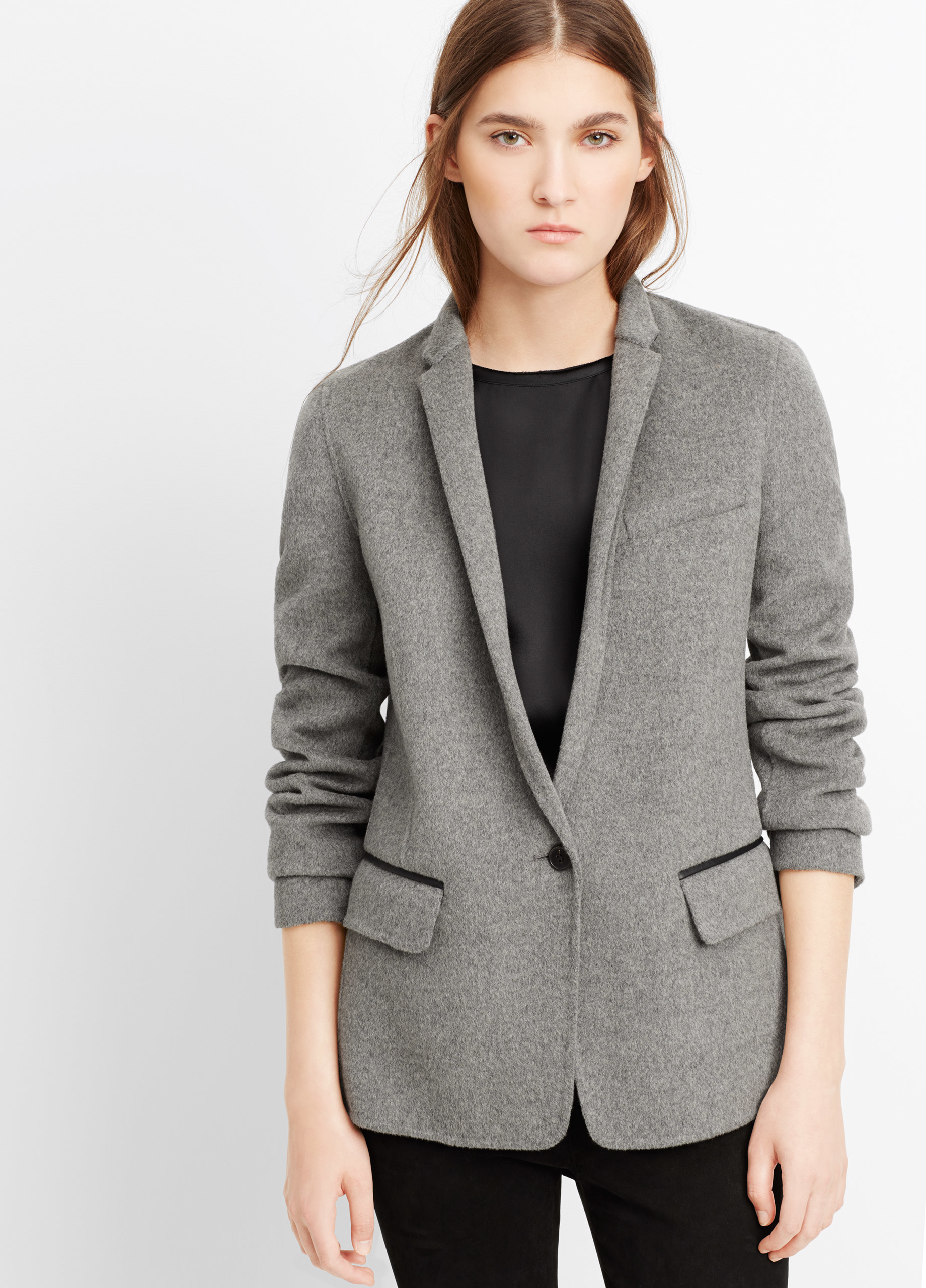 Shop by category We will always love cotton styles. This drape-front jacket has a chic faux-leather trim that will look beautiful thrown over your outfit on a chillier day. Pockets. .
