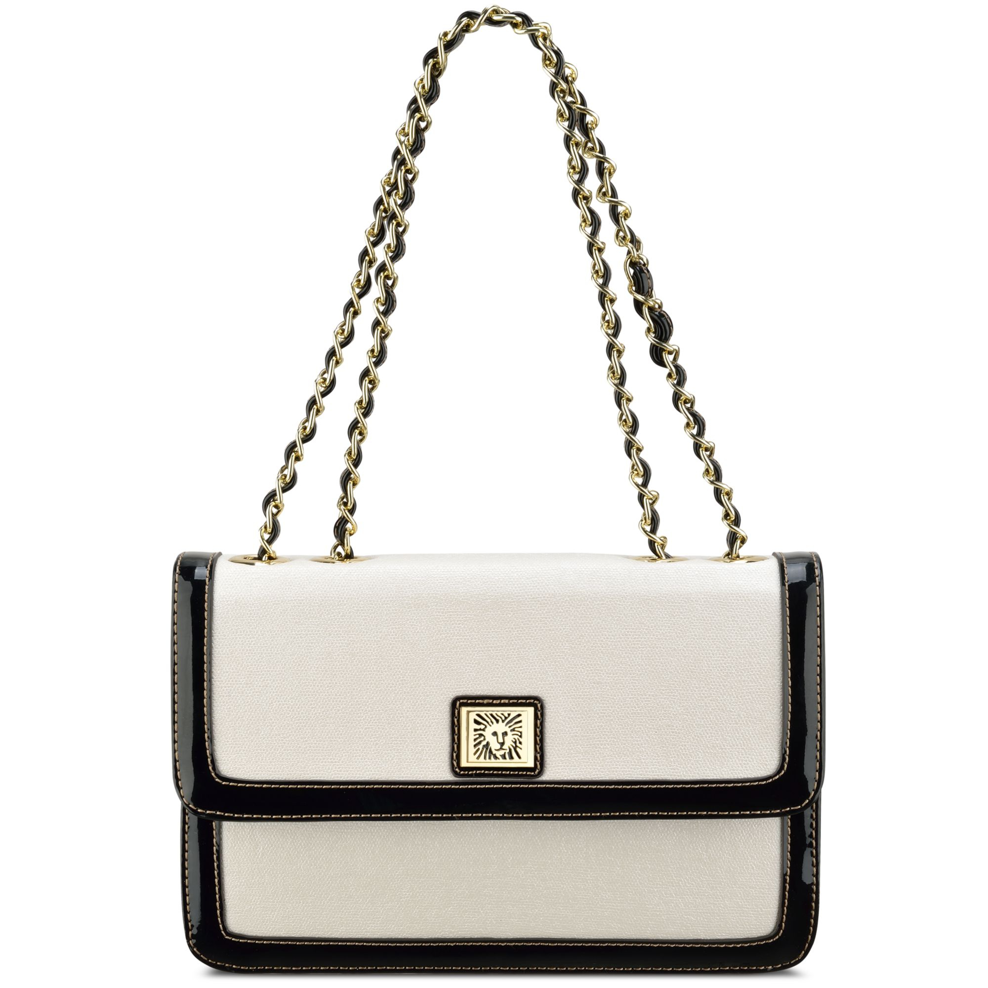 Anne Klein In Full Bloom Medium Shoulder Bag in White (Ivory/Black) | Lyst