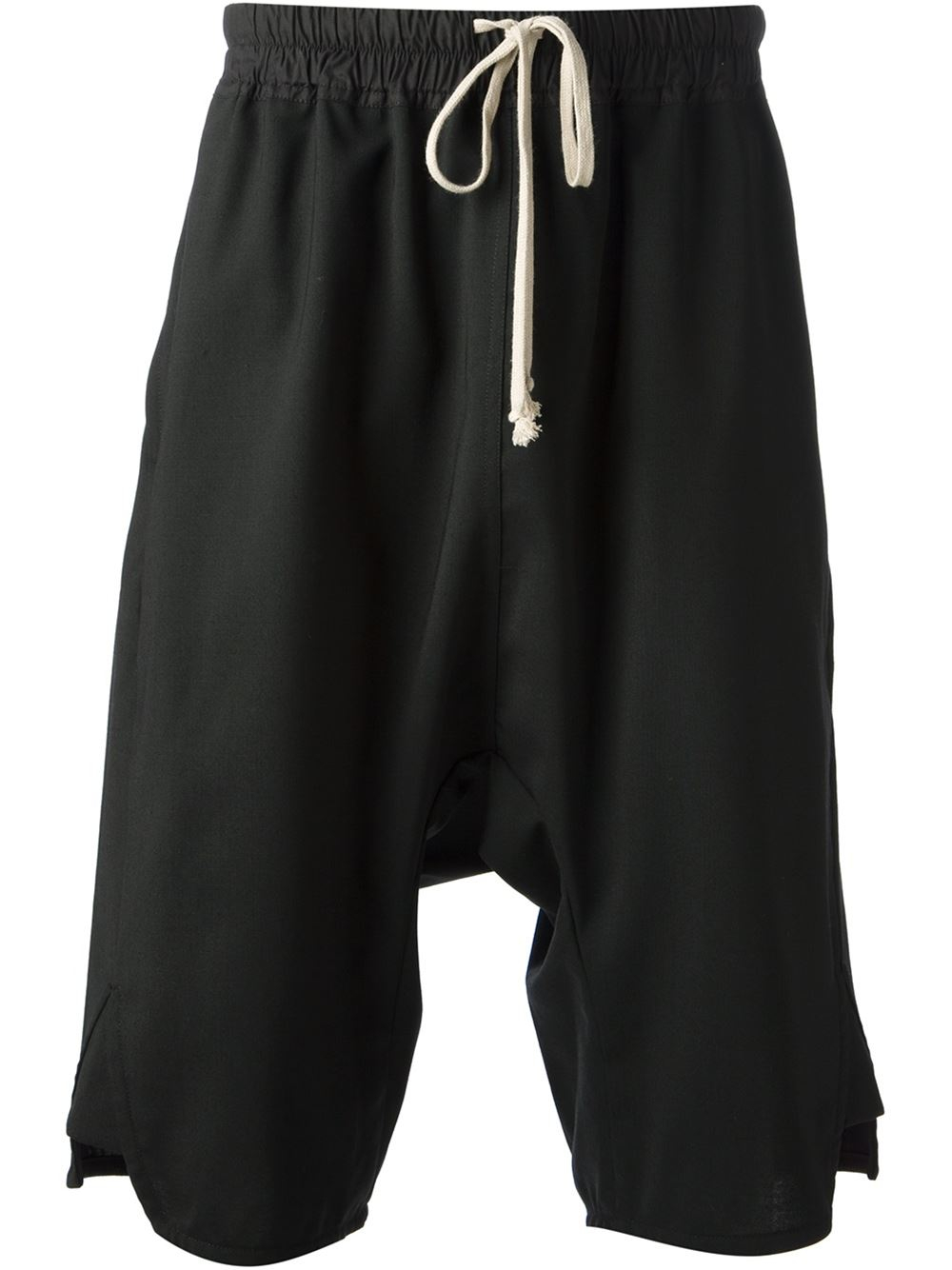 Rick owens Drop Crotch Shorts in Black for Men | Lyst