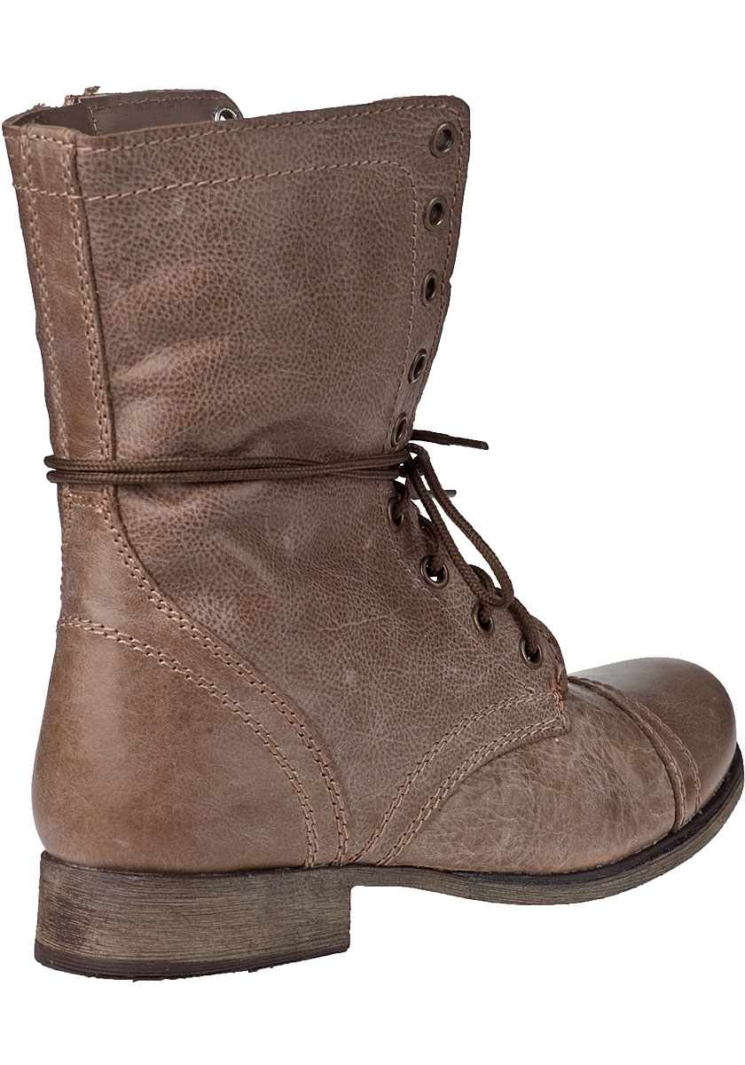 Lyst - Steve madden Troopa Lace-up Boot Stone Leather in Brown