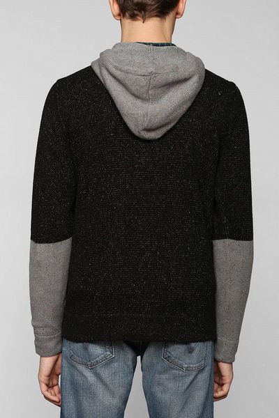 Urban Outfitters Cpo Colorblock Zipup Hoodie Sweater in Black for Men ...