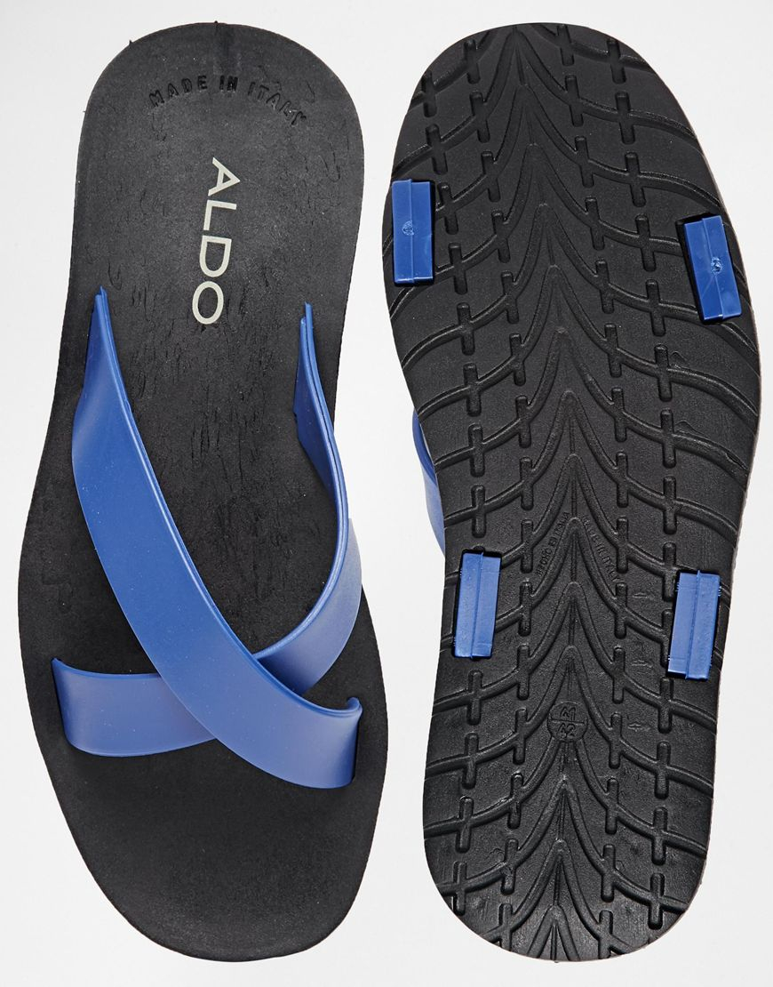 Aldo Yiguael Rubber Sandals in Blue for Men Lyst