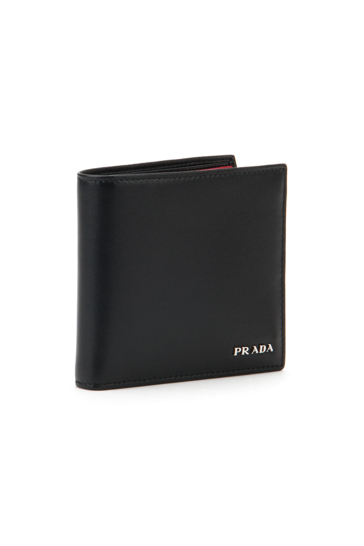 Prada Soft Calf Wallet in Black for Men (NERO+FUOCO) | Lyst  