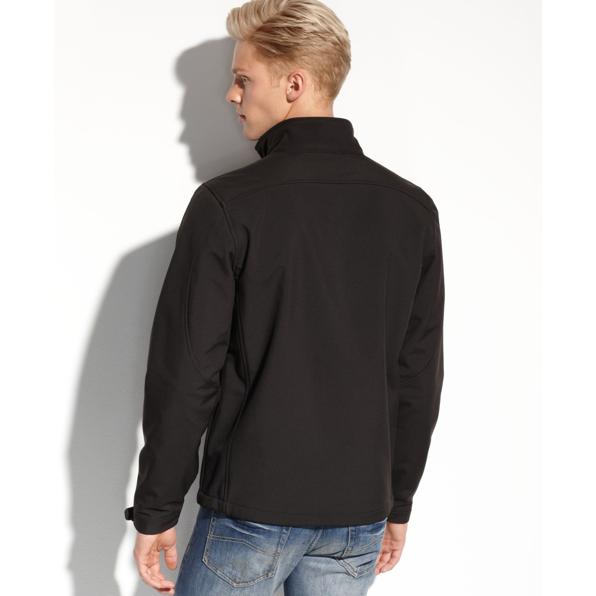 mens guess black jacket