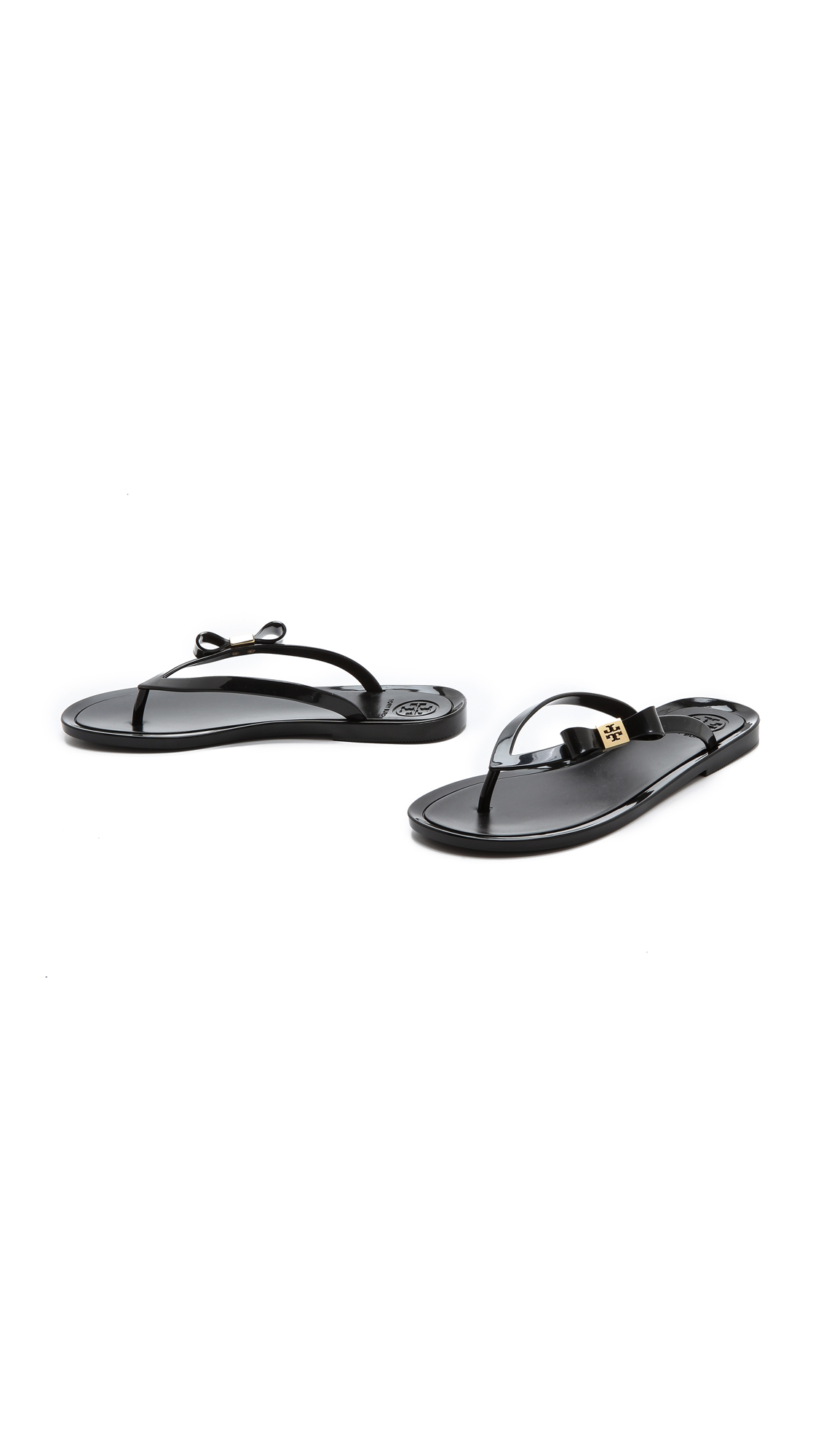 tory burch black jelly flip flops