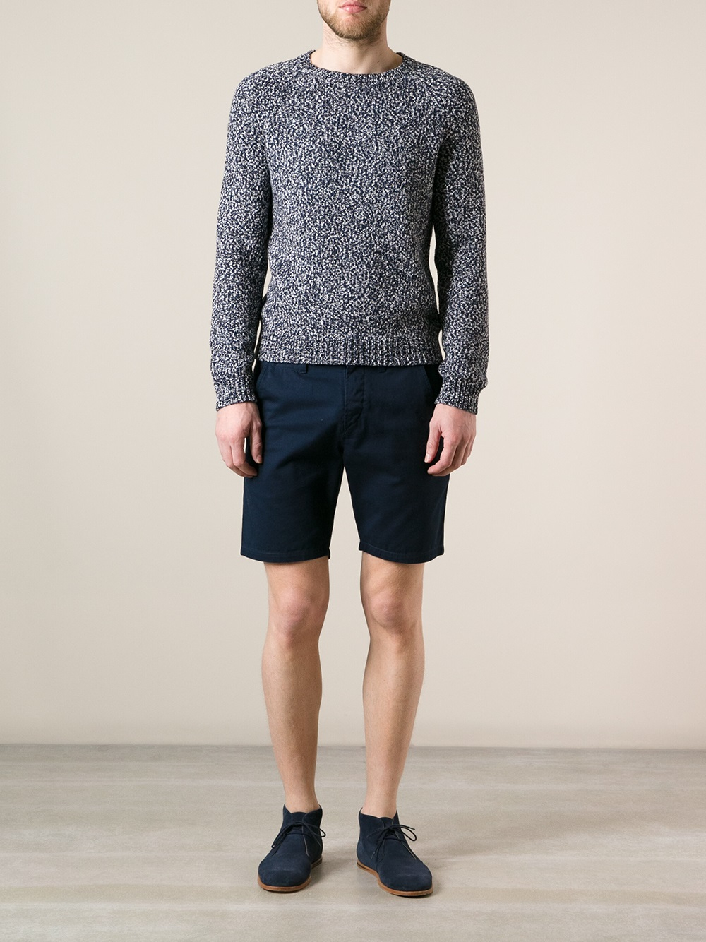 Carven Marled Sweater in Blue for Men | Lyst